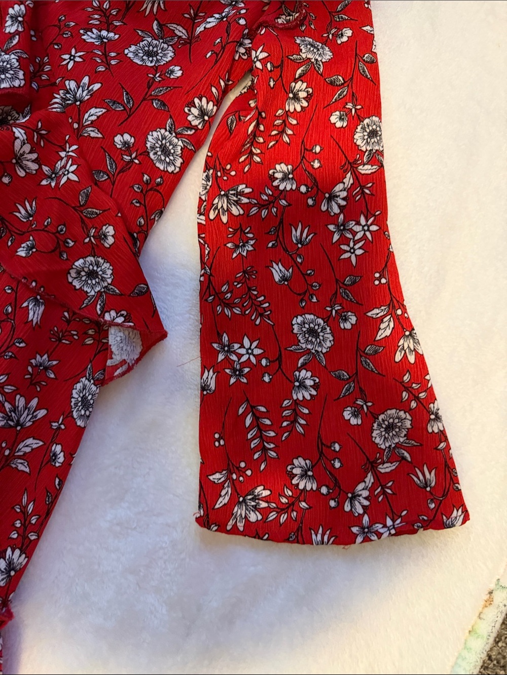 BCBGirls Red Floral Ruffle Dress - Picture 4 of 7